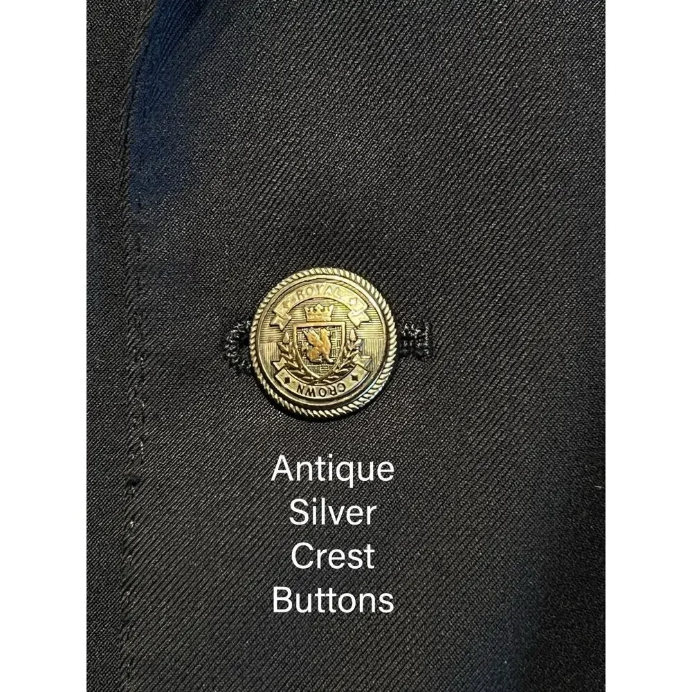 Jos A Bank Signature Gold Men's 46L Navy Blue Blazer Antique Silver Tone Buttons - Picture 7 of 16